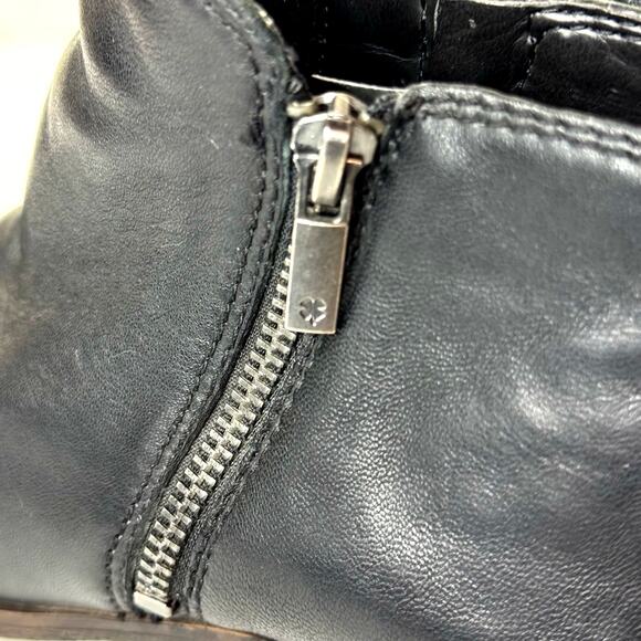 LUCKY BRAND Black Leather Ankle Boots Women's SIze 8 Capsule Classic Western - Picture 8 of 11